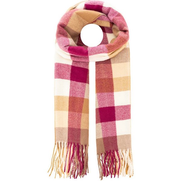 Zwillingsherz Schal Classic Karo, zeitloses Karomuster, weiche Qualität, Fransenabschluss, multicolor