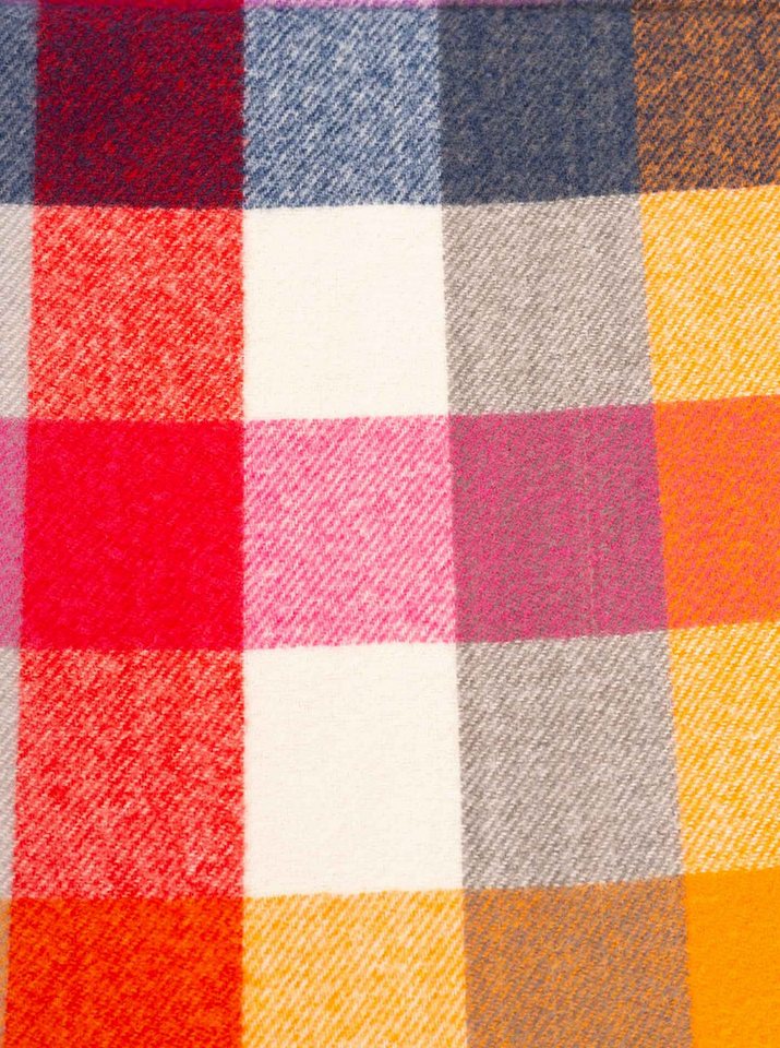 Zwillingsherz Schal Classic Karo, zeitloses Karomuster, weiche Qualität, Fransenabschluss, multicolor – Bild 2 von 2