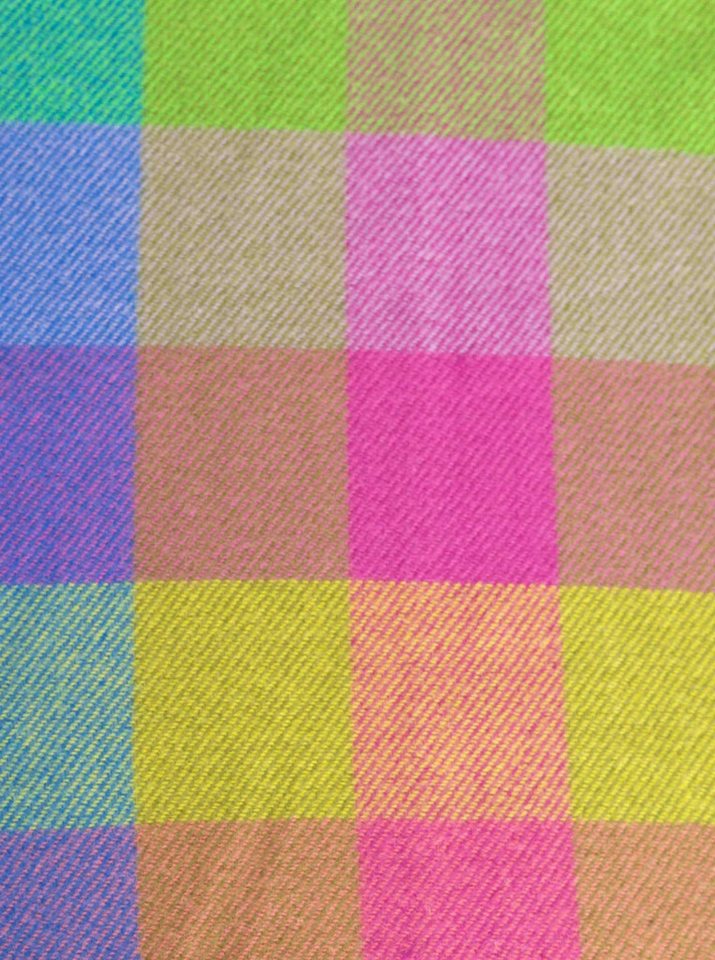 Zwillingsherz Schal Classic Karo, zeitloses Karomuster, weiche Qualität, Fransenabschluss, multicolor – Bild 2 von 2