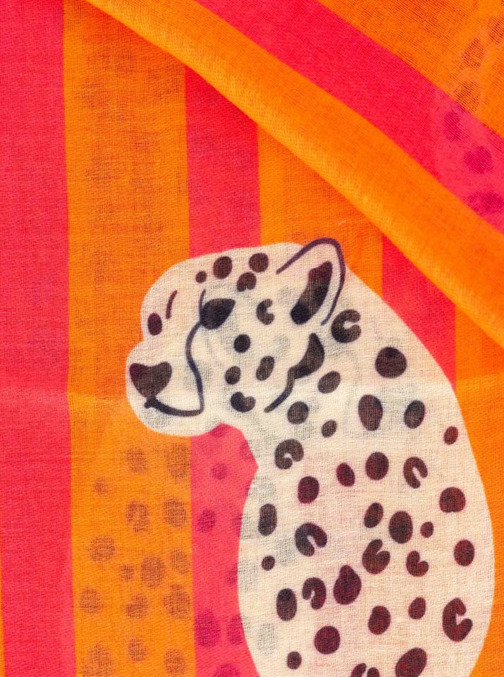 Zwillingsherz Schal "Leopard", (1-St), Leoparden Muster, leichter Stoff – Bild 3 von 3
