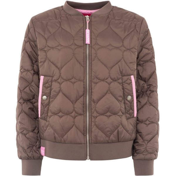 Zwillingsherz Steppjacke Bomberjacke mit gesteppten Herzen, mit Taschen und Reißverschluss