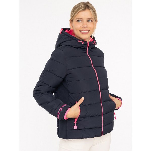 Zwillingsherz Steppjacke "Moin Moin" Kapuze, wärmend, Kontrastnähte
