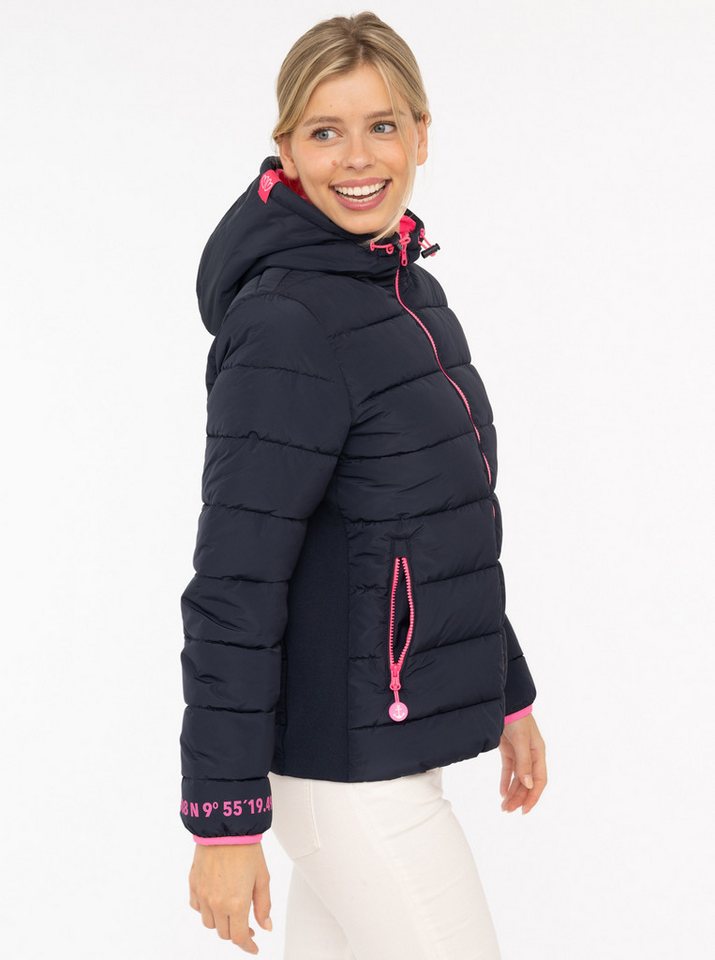Zwillingsherz Steppjacke "Moin Moin" Kapuze, wärmend, Kontrastnähte – Bild 3 von 5