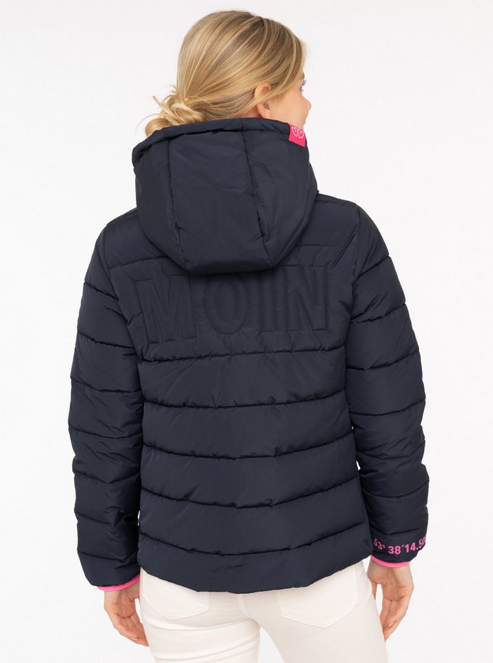 Zwillingsherz Steppjacke "Moin Moin" Kapuze, wärmend, Kontrastnähte – Bild 4 von 5