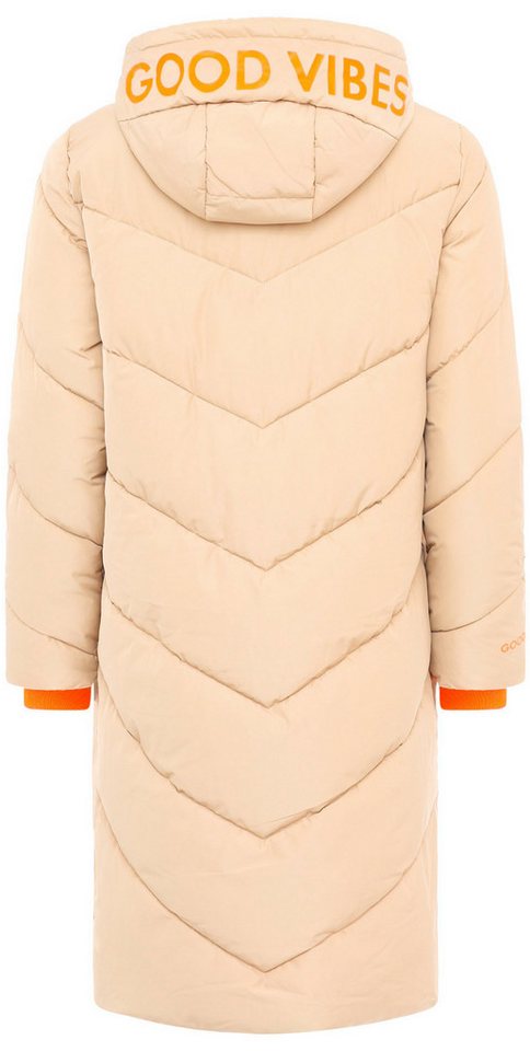 Zwillingsherz Steppjacke "Positive Mind" Doppelzipper, Kapuze mit Schriftzug hinten, Kontrastdetails, wärmend – Bild 4 von 5