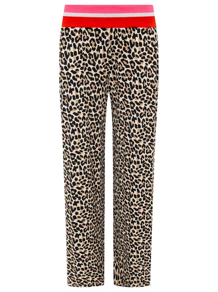 Zwillingsherz Stoffhose "Leo" Elastischer Bund, Leomuster, fließender Stoff, leichtes Material – Bild 4 von 5
