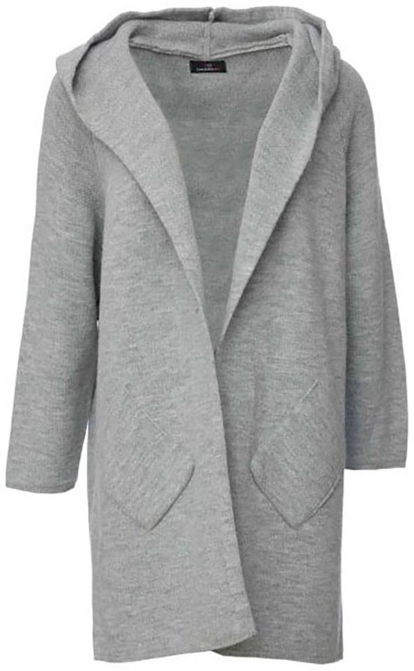 Zwillingsherz Strickjacke "Annabell" One Size, Kapuze, Taschen, ohne Verschluss, Midi-länge, Langarm – Bild 3 von 5