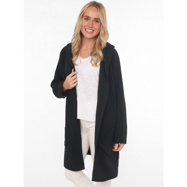 Zwillingsherz Strickjacke Langarm, bequem, Taschen, One Size, ohne Verschluss, Kapuze