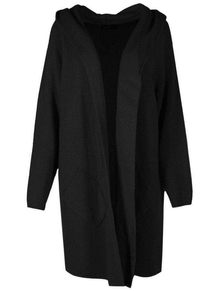 Zwillingsherz Strickjacke Langarm, bequem, Taschen, One Size, ohne Verschluss, Kapuze – Bild 2 von 5