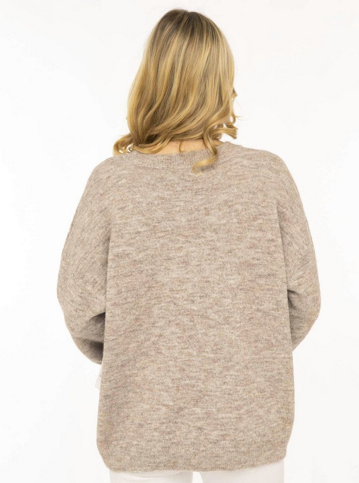 Zwillingsherz Strickpullover "Dog Amour" mit Hundemotiv, Rundhals, oversize, überschnittene Schultern, Strick – Bild 2 von 5
