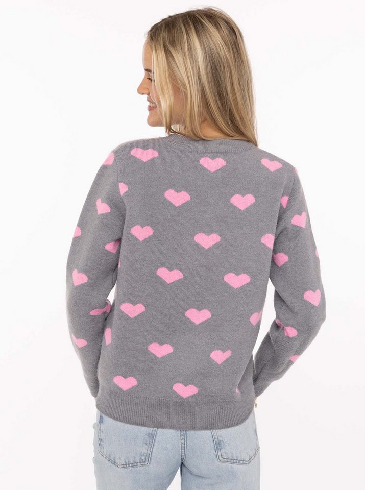 Zwillingsherz Strickpullover "Herz" mit Herzmotiv, Rundhalsausschnitt – Bild 3 von 5