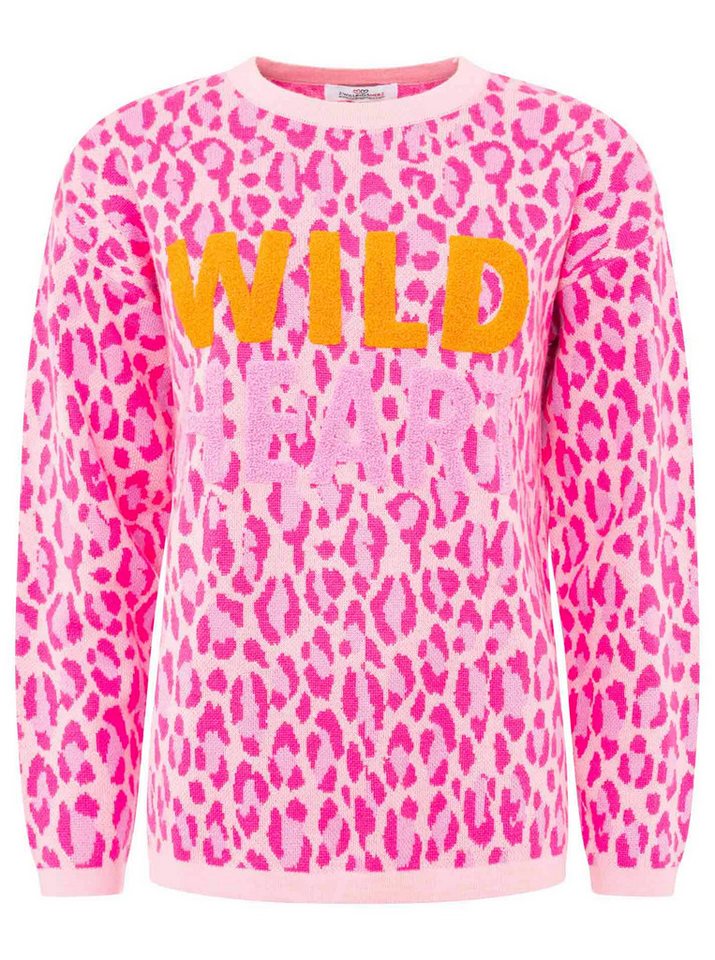 Zwillingsherz Strickpullover "Wild Heart" mit Neon Aufschrift – Bild 2 von 5