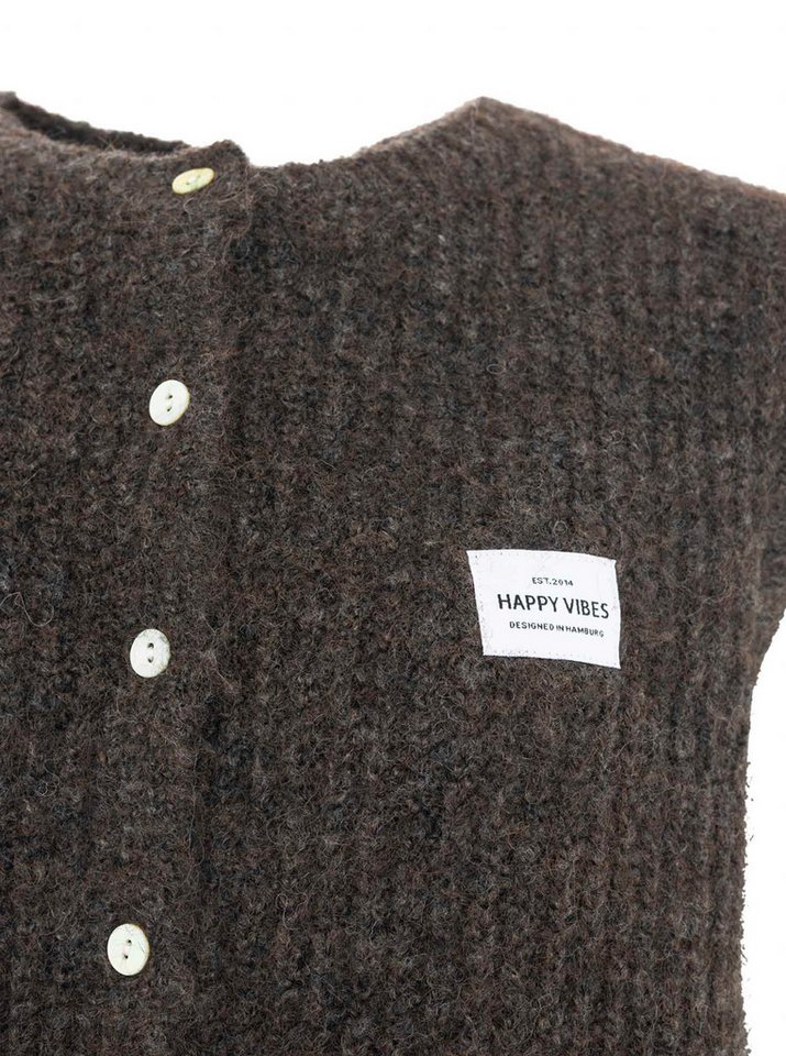 Zwillingsherz Strickweste mit Knöpfen und Patch – Bild 3 von 3