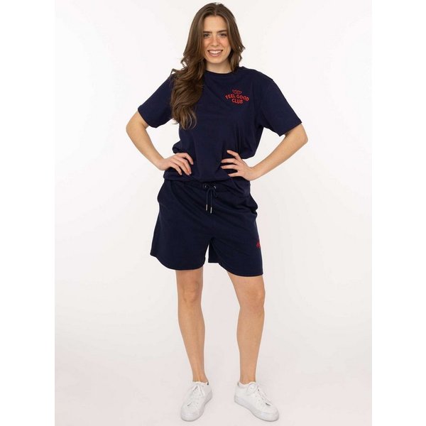 Zwillingsherz Sweathose "Feel Good Club" leichtes Sweatmaterial, Stickerei, Eingriffstaschen