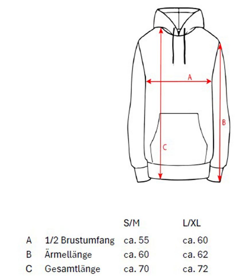 Zwillingsherz Sweatjacke Kapuze, Langarm, Stickerei am Rücken, Langarm, Reißverschluss – Bild 5 von 5