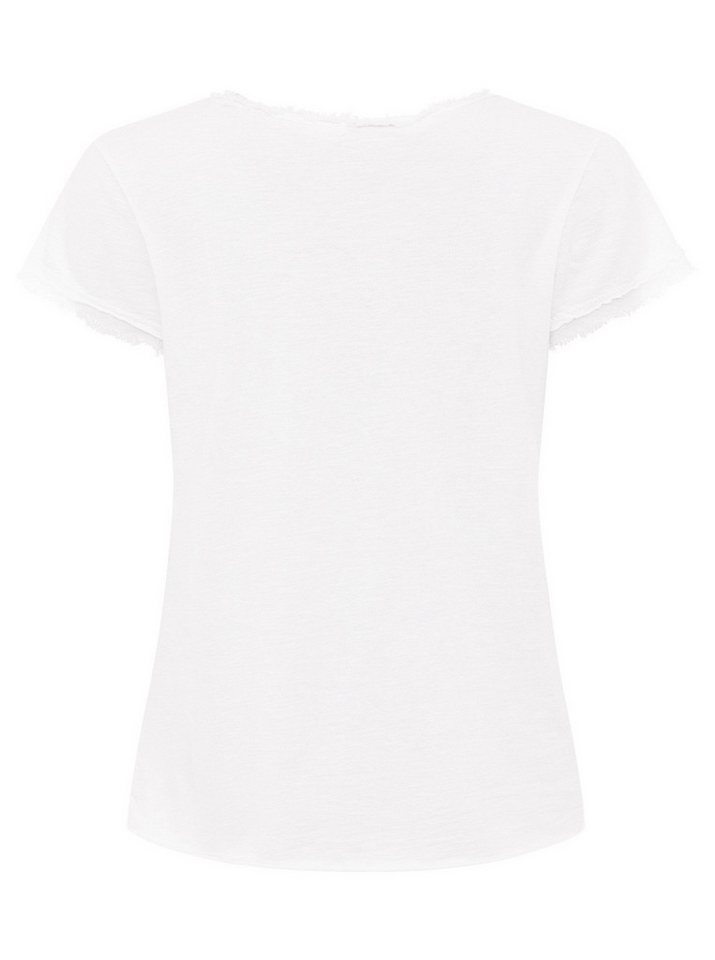 Zwillingsherz T-Shirt "Positive Mind" Fransen, V-Ausschnitt – Bild 2 von 2