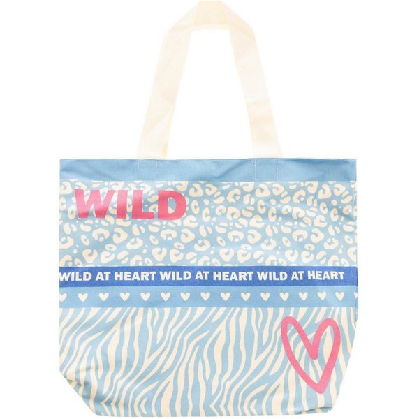 Zwillingsherz Tragetasche, Stofftasche mit Henkel, bunter Mustermix