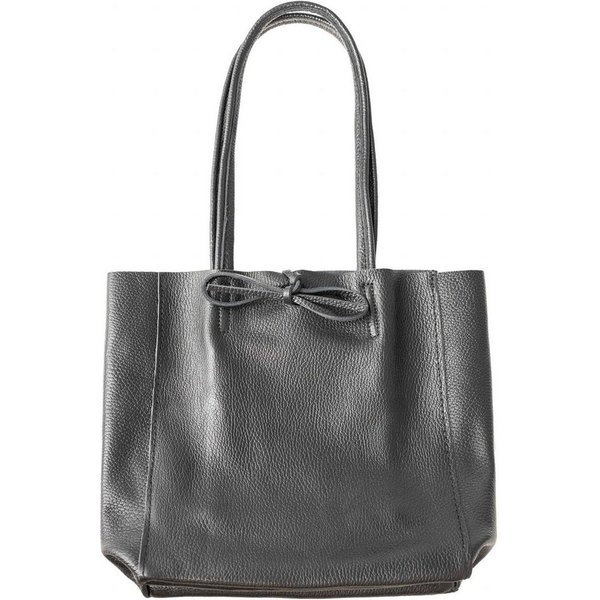 Zwillingsherz Tragetasche Ledershopper "Small", mit Schulterhenkel und Bindeband