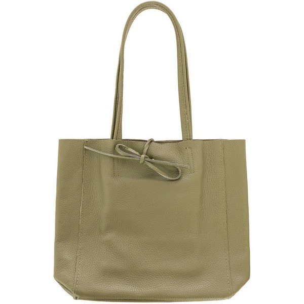 Zwillingsherz Tragetasche Ledershopper "Small", mit Schulterhenkel und Bindeband