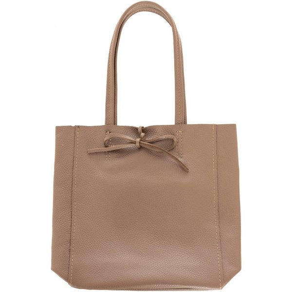 Zwillingsherz Tragetasche Ledershopper "Small", mit Schulterhenkel und Bindeband