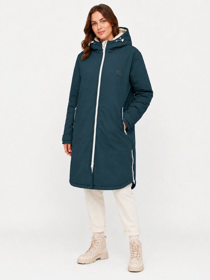 Zwillingsherz Windbreaker Oversize "Windjacke" Seitentaschen, Kapuze, Weicher Stoff, Fällt größer aus – Bild 2 von 4