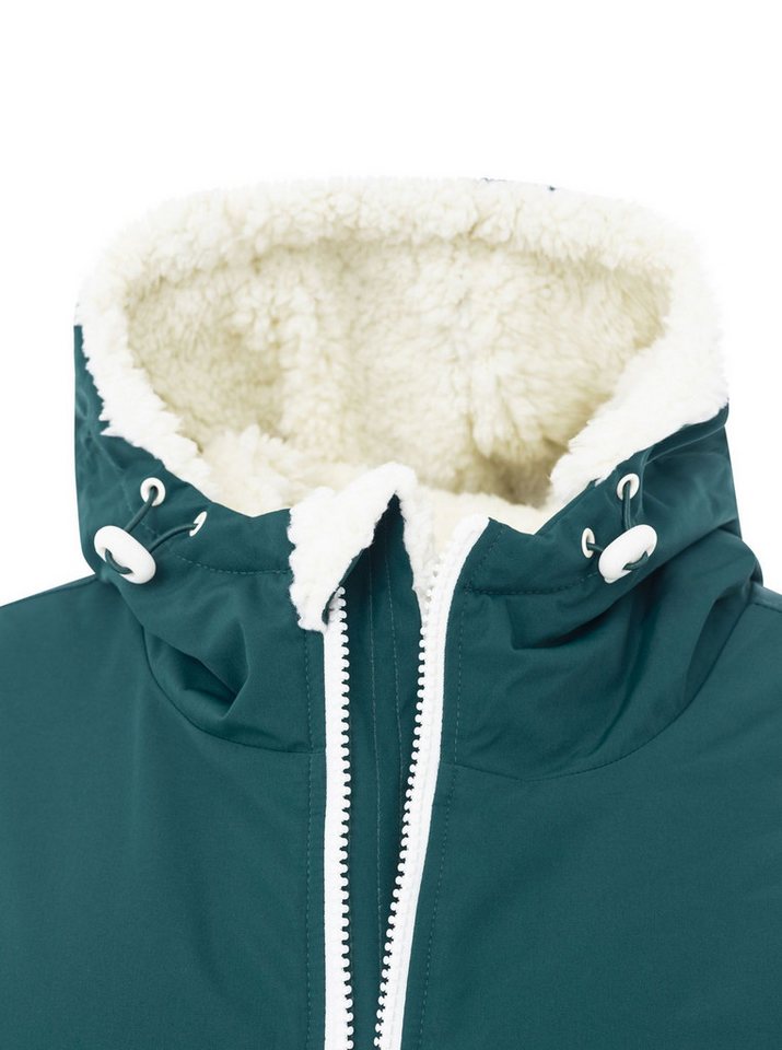 Zwillingsherz Windbreaker Oversize "Windjacke" Seitentaschen, Kapuze, Weicher Stoff, Fällt größer aus – Bild 4 von 4