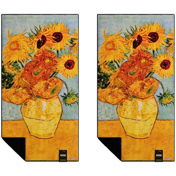 Zwoltex Handtücher Van Gogh Sonnenblumen Gästehandtuch Set 600 g/m² Baumwolle, (50x100 cm 60° waschbar OEKO-TEX 100% GOTS Baumwolle Trockner), Van Gogh Motiv sa