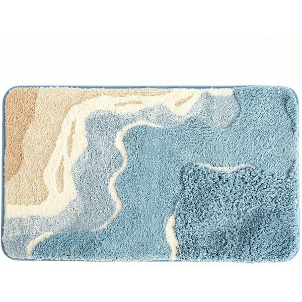 Zyronn Badematte Niedlicher Badezimmerteppich mit Meeresmotiv, super saugfähig,40x60cm, Rutschfester,flauschiger Teppich,geeignet für Duschräume,Schlafzimmer