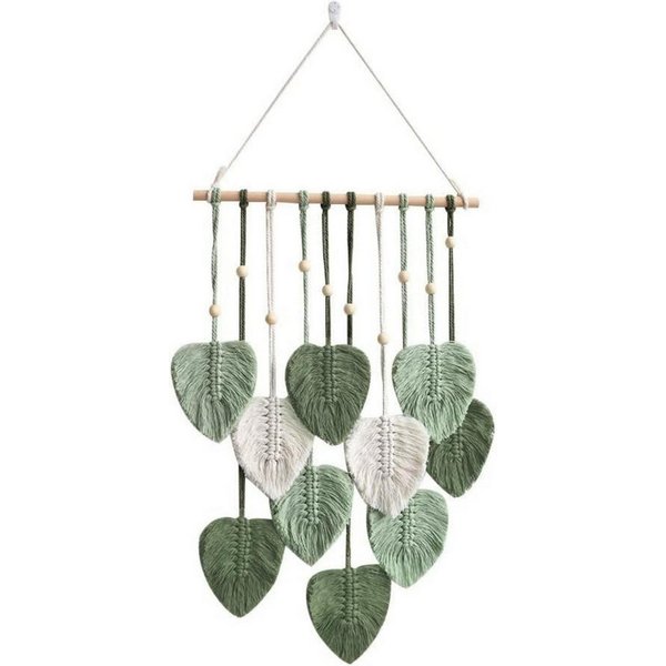 Zyronn Hängedekoration Blatt Makramee Wandbehang, Boho Raumdekor